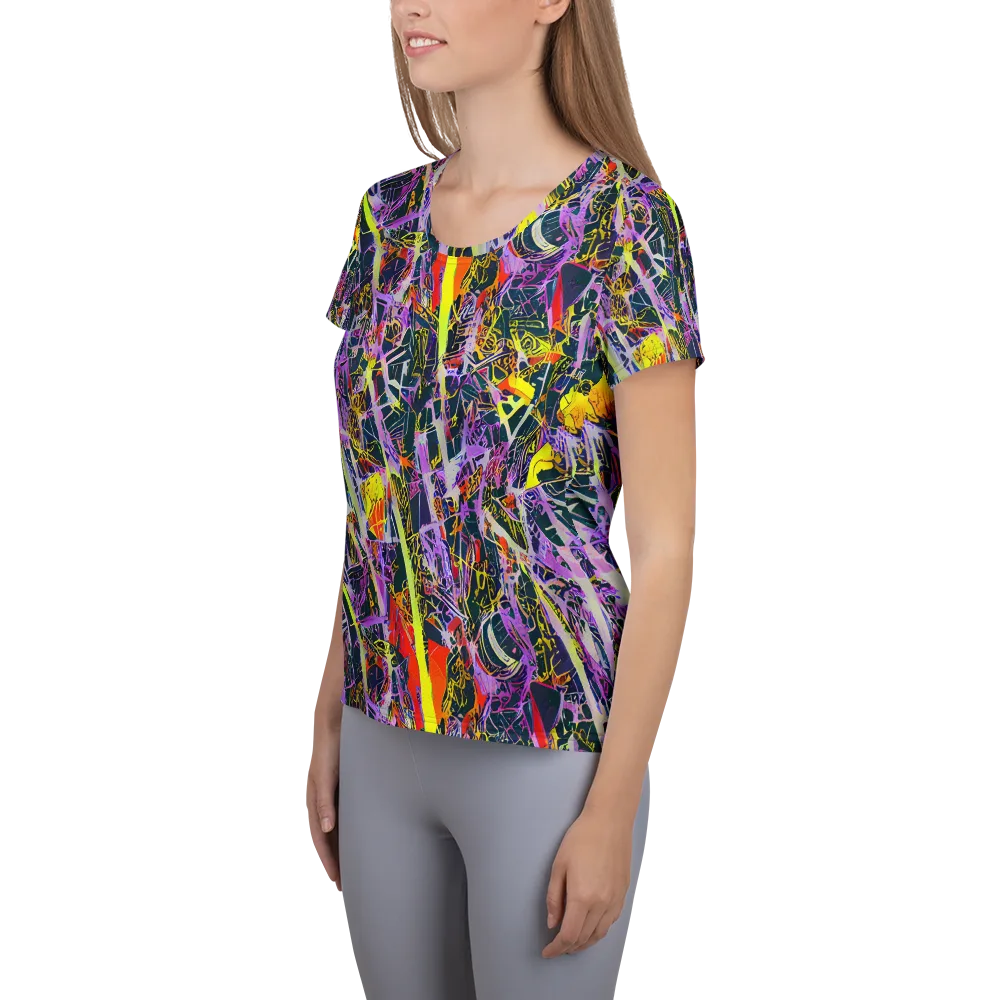 Sonic Shards on Women's Athletic T-Shirt — Left