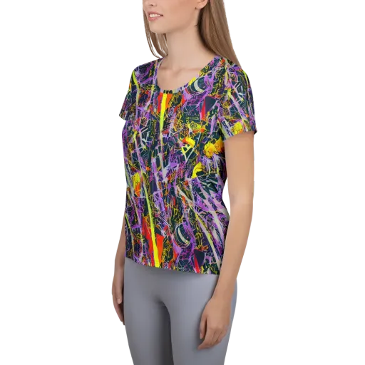 Sonic Shards on a Women's Athletic T-Shirt