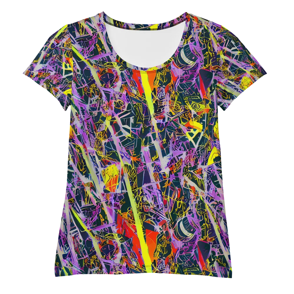 Sonic Shards on Women's Athletic T-Shirt — Front