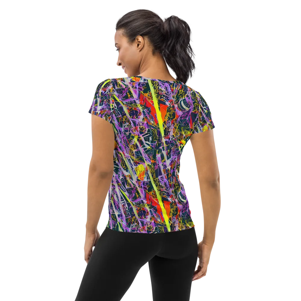 Sonic Shards on Women's Athletic T-Shirt — Back
