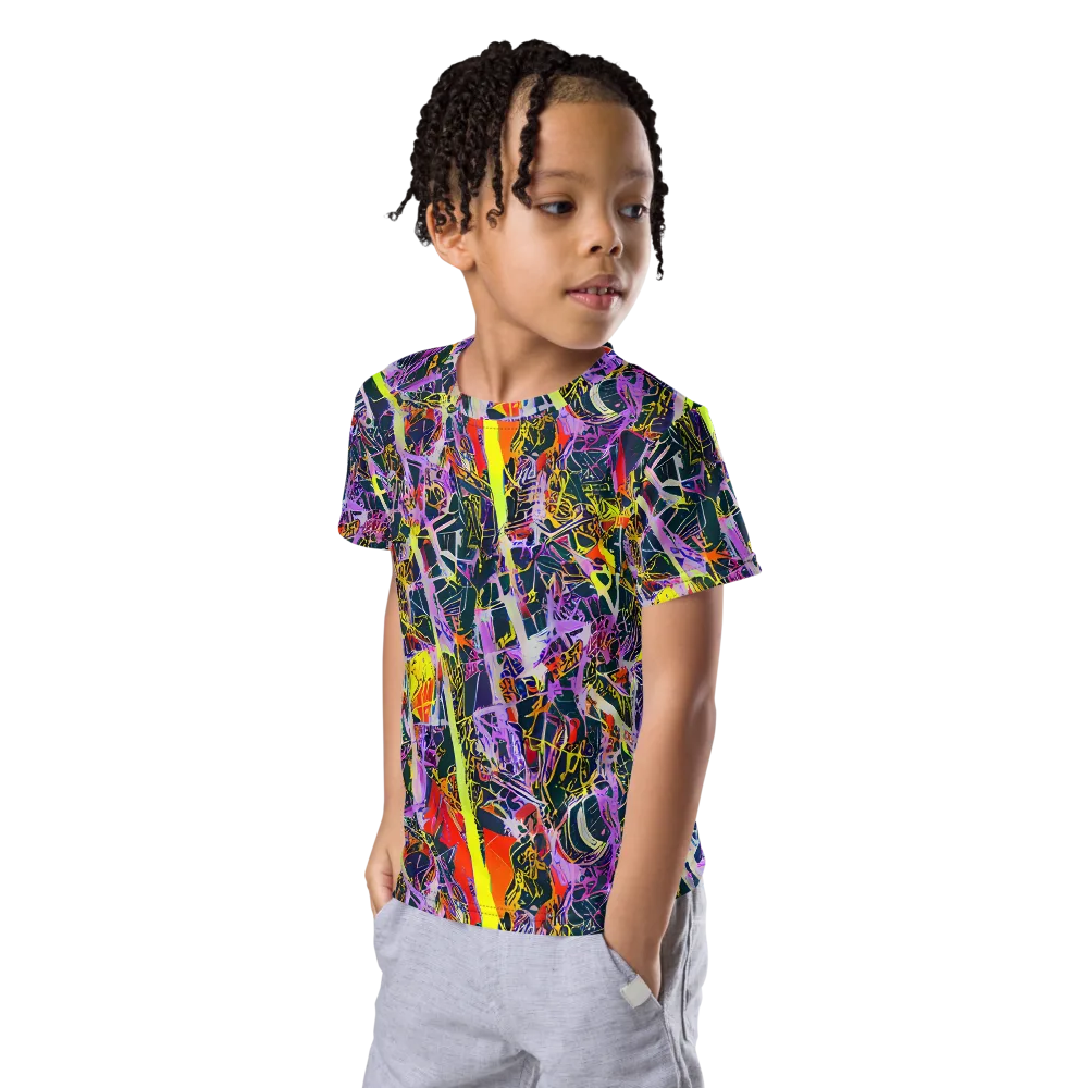 Sonic Shards on Kids Crew Neck T-Shirt — Left Front