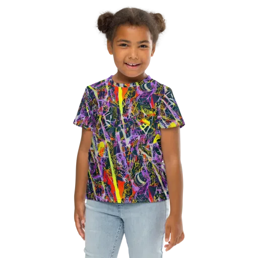 Sonic Shards on a Kids Crew Neck T-Shirt