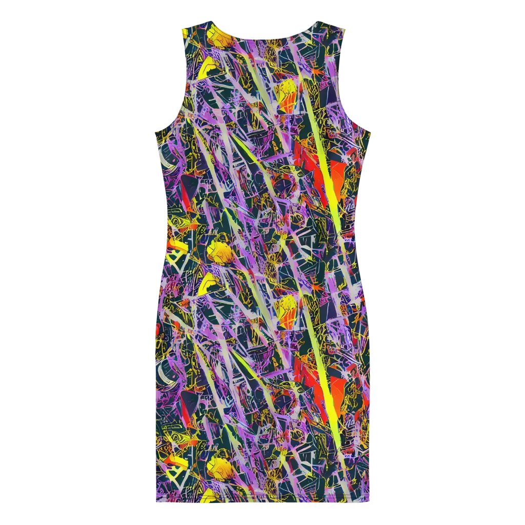 Sonic Shards on Bodycon Dress — Back