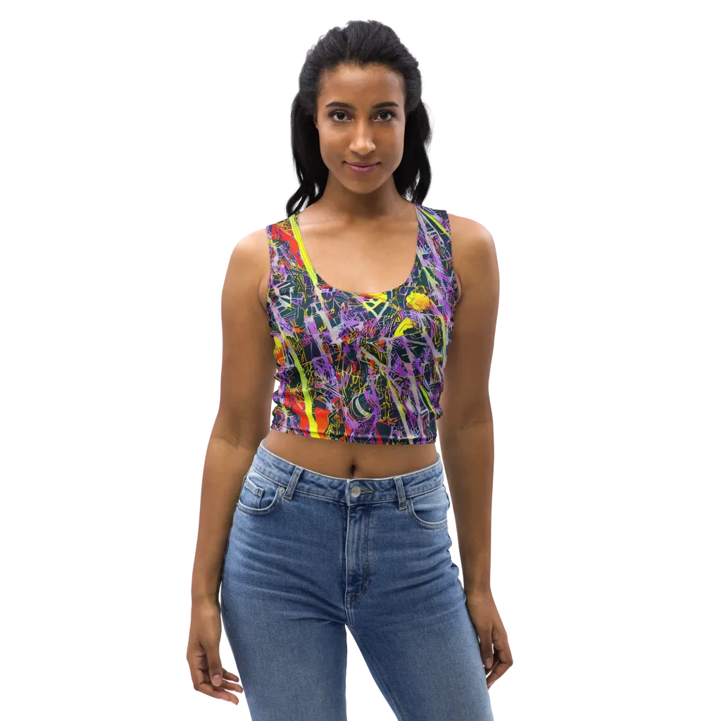 Sonic Shards on Crop Top — Front