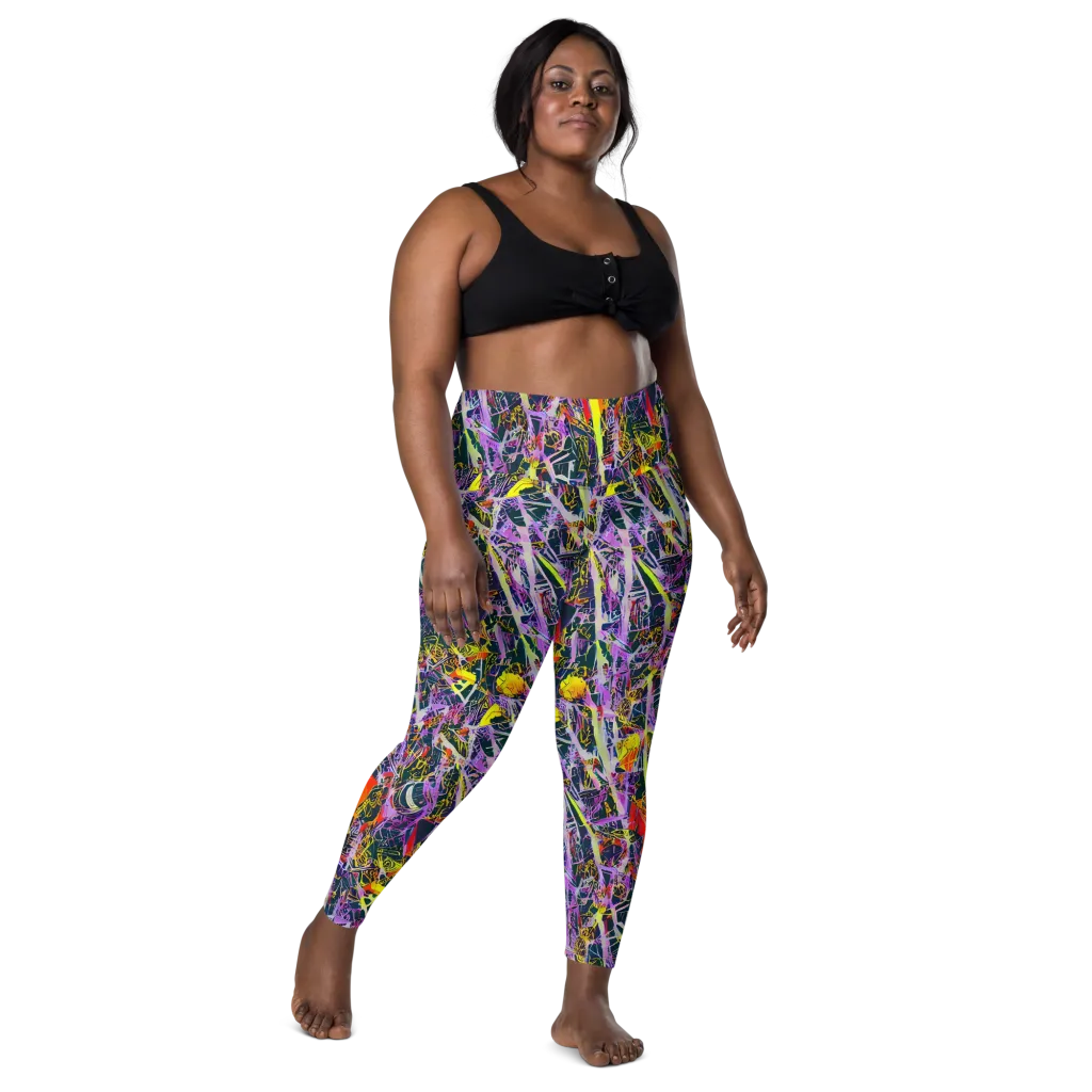 Sonic Shards on Leggings with Pockets — Front