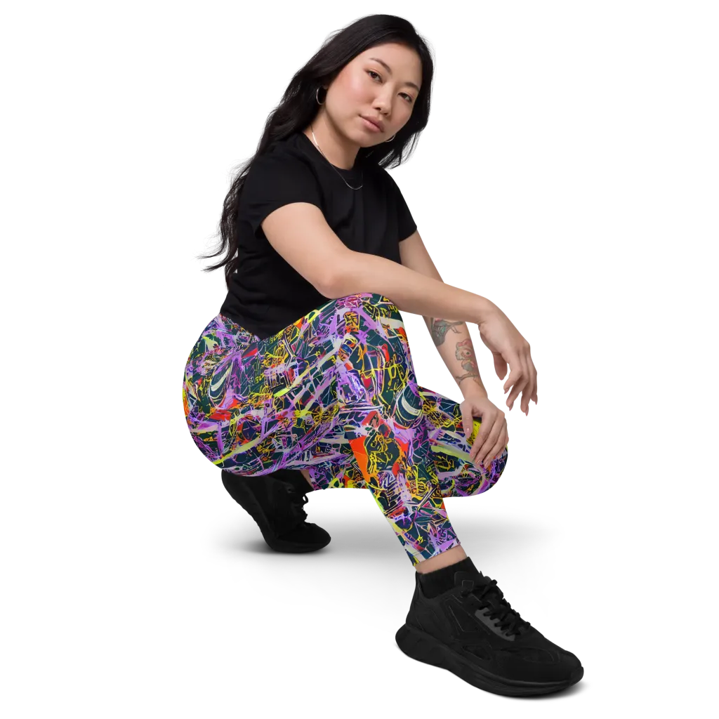 Sonic Shards on Leggings with Pockets — Right Front