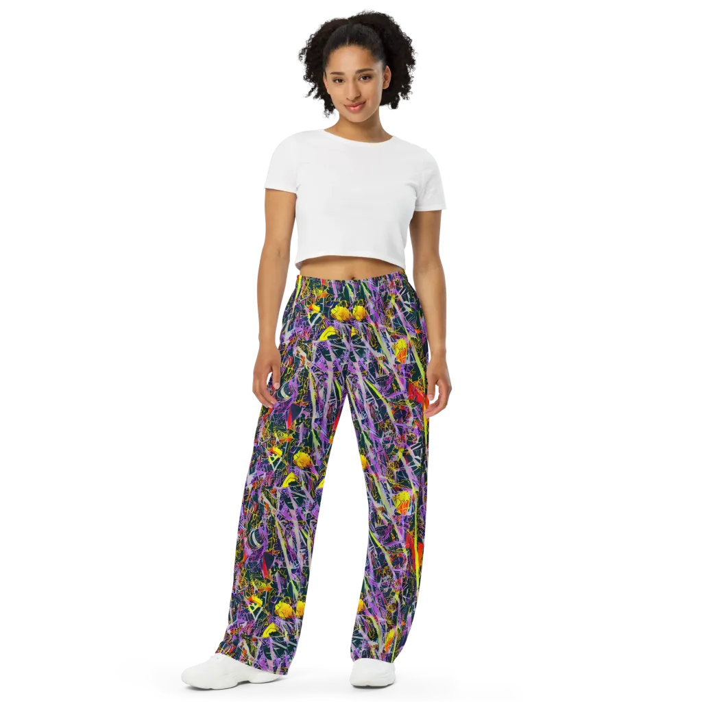 Sonic Shards on Wide-Leg Pants — Front