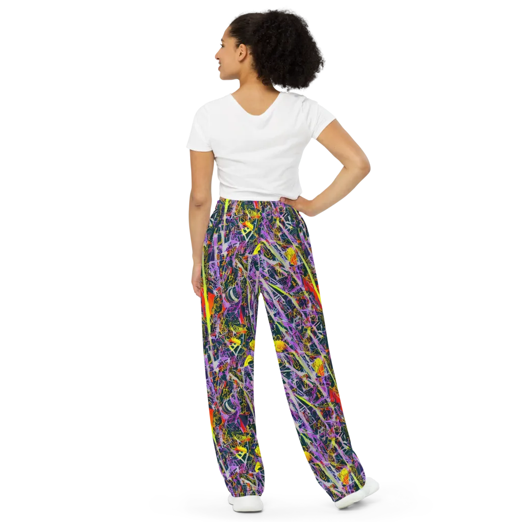 Sonic Shards on Wide-Leg Pants — Back