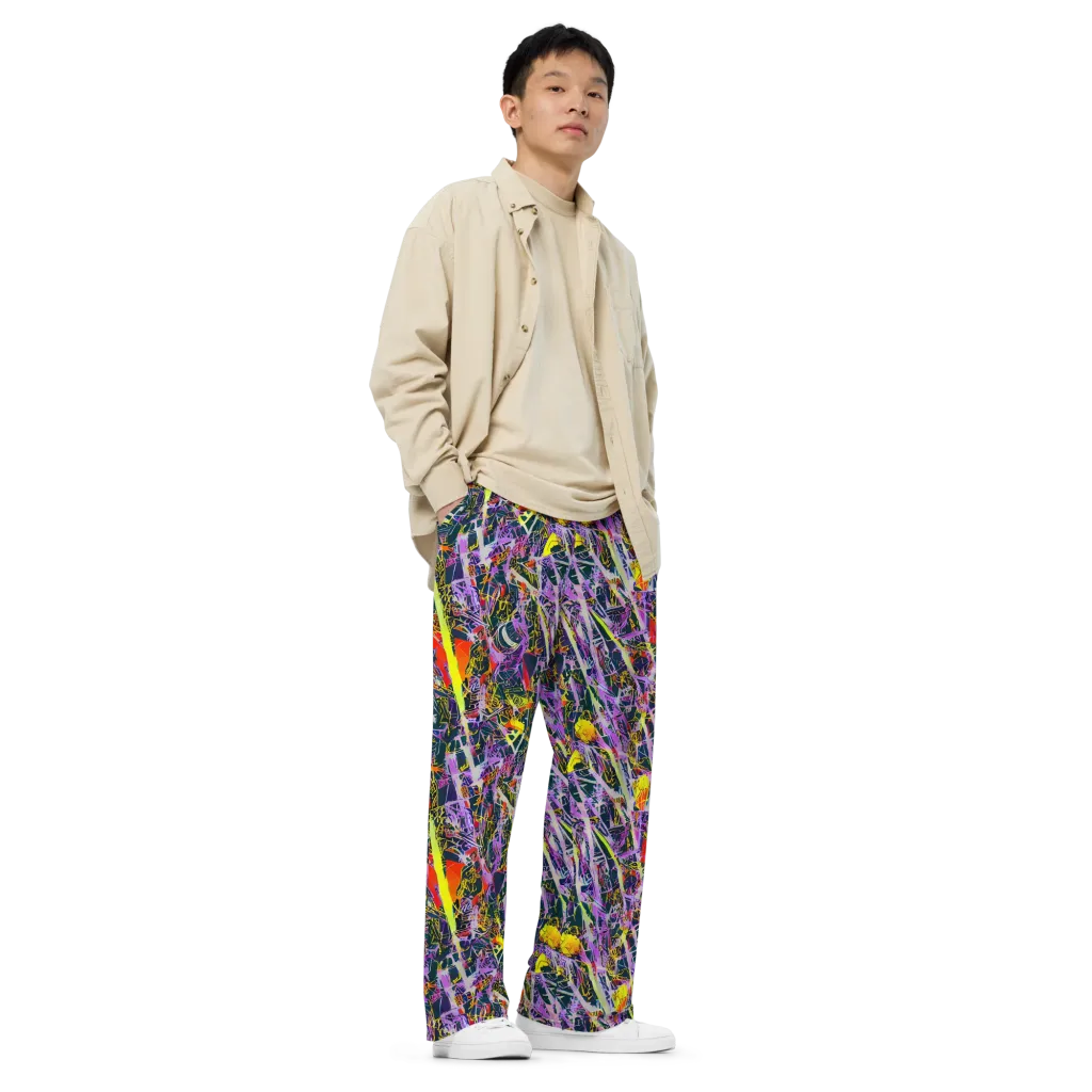 Sonic Shards on Wide-Leg Pants — Right Front