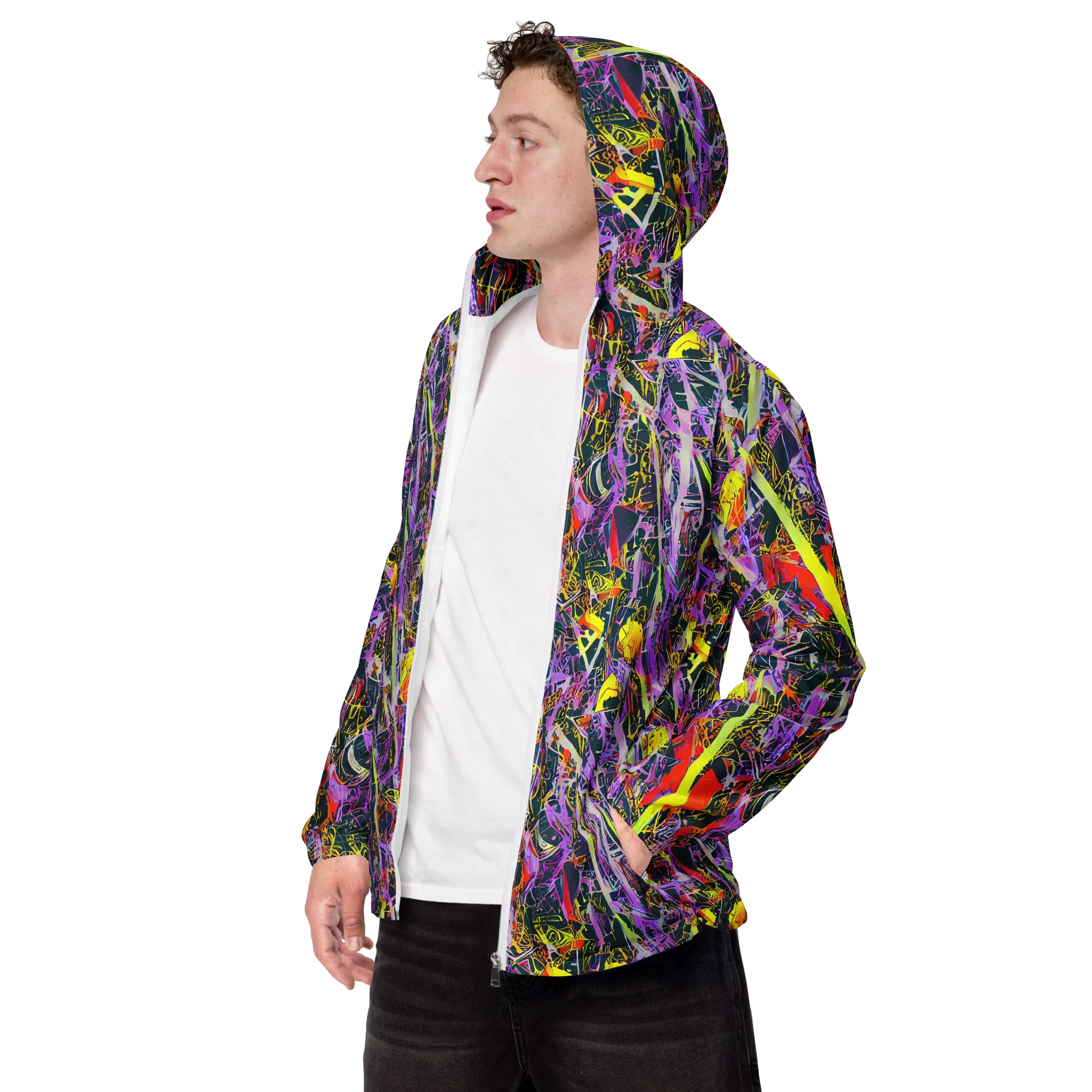 Sonic Shards on Men's Windbreaker — Left Front