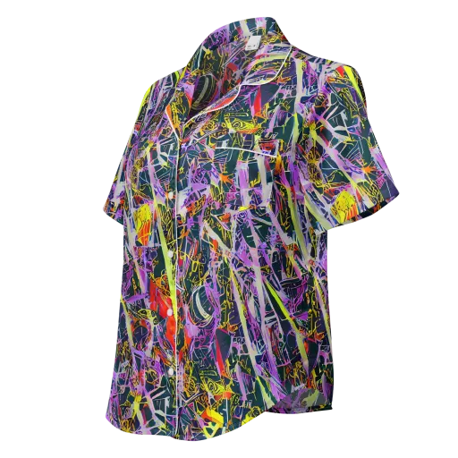 Sonic Shards on a Women's Short Sleeve Pajama Top