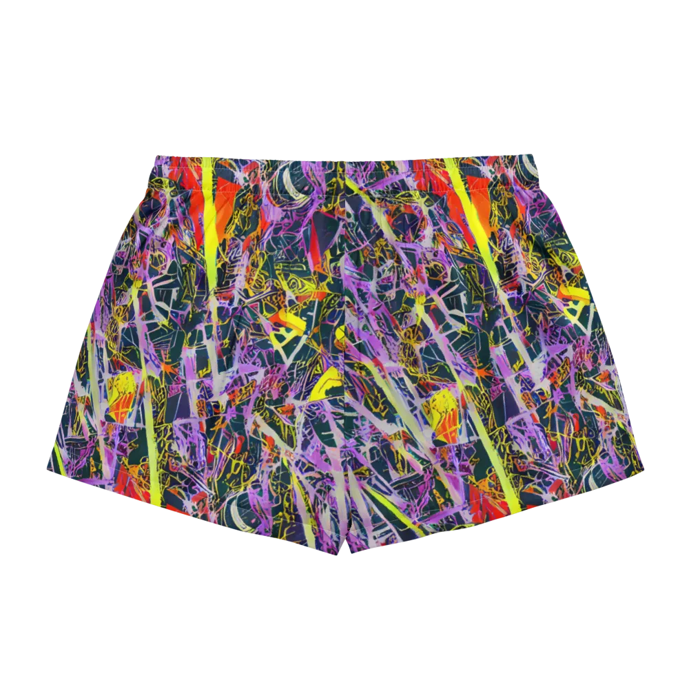 Sonic Shards on Women's Pajama Shorts — Back