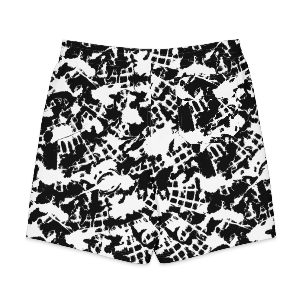 Noir Shatter on Men's Board Shorts — Back