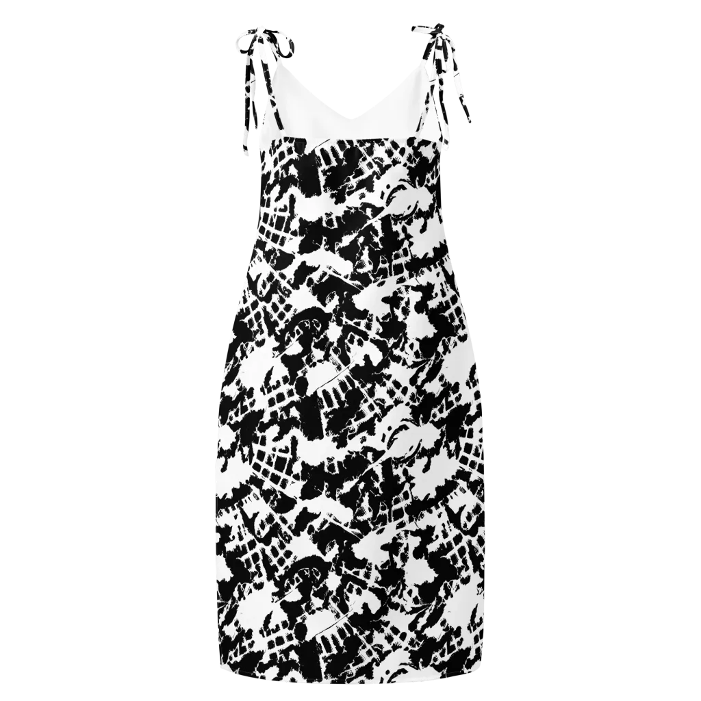 Noir Shatter on Slip Dress — Back