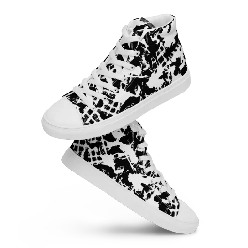 Noir Shatter on a Women's High Top Canvas Shoes