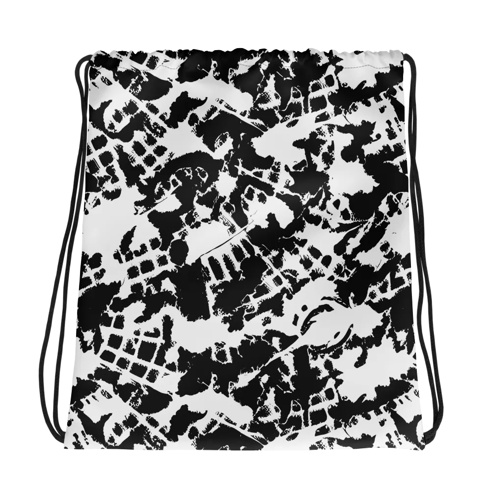 Noir Shatter on Drawstring Bag — Photo