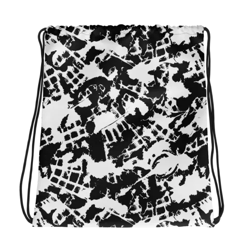 Noir Shatter on a Drawstring Bag