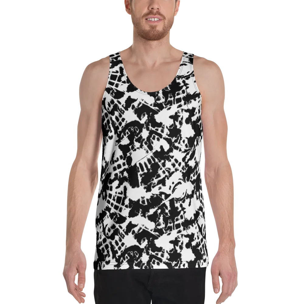 Noir Shatter on Men's Tank Top — Front