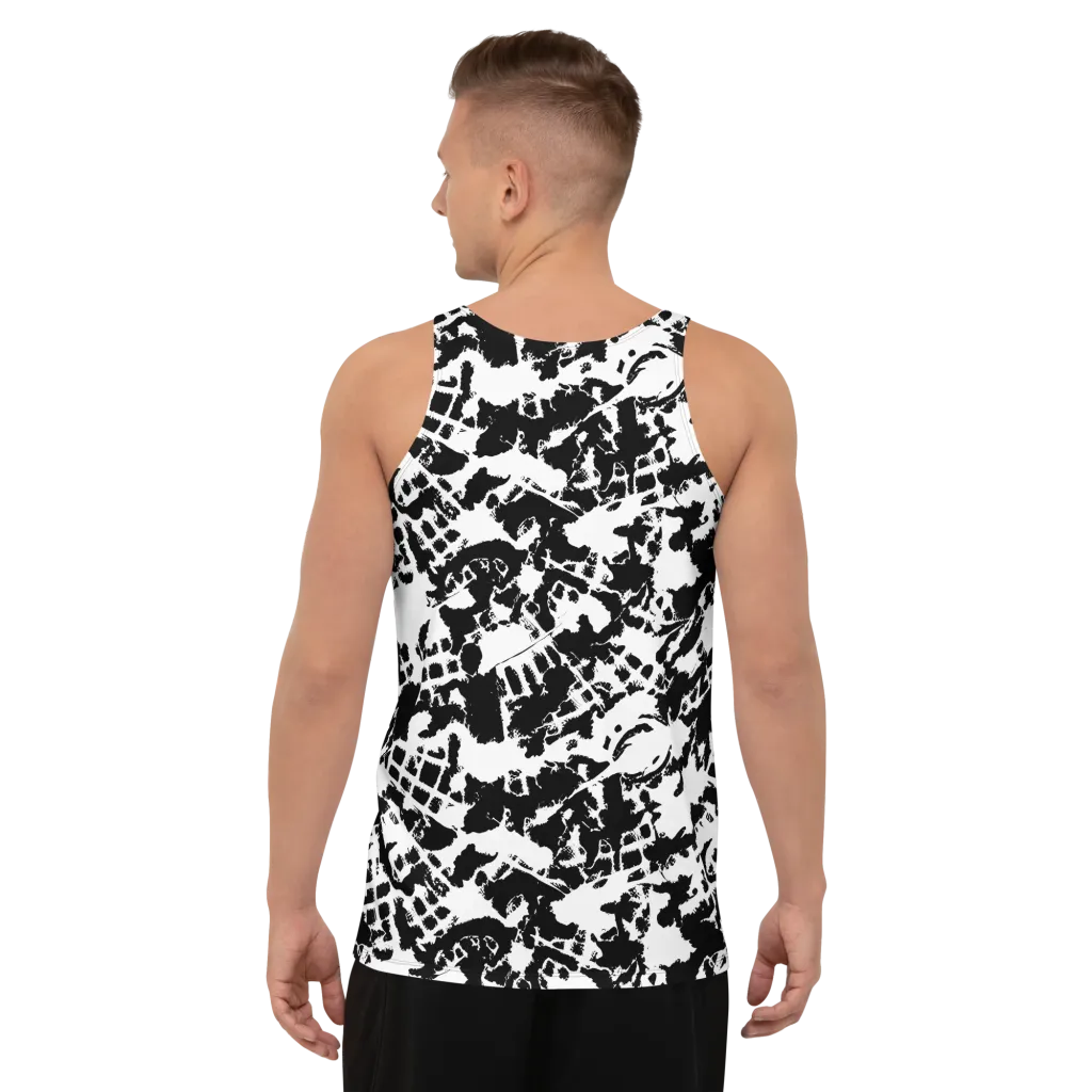 Noir Shatter on Men's Tank Top — Back