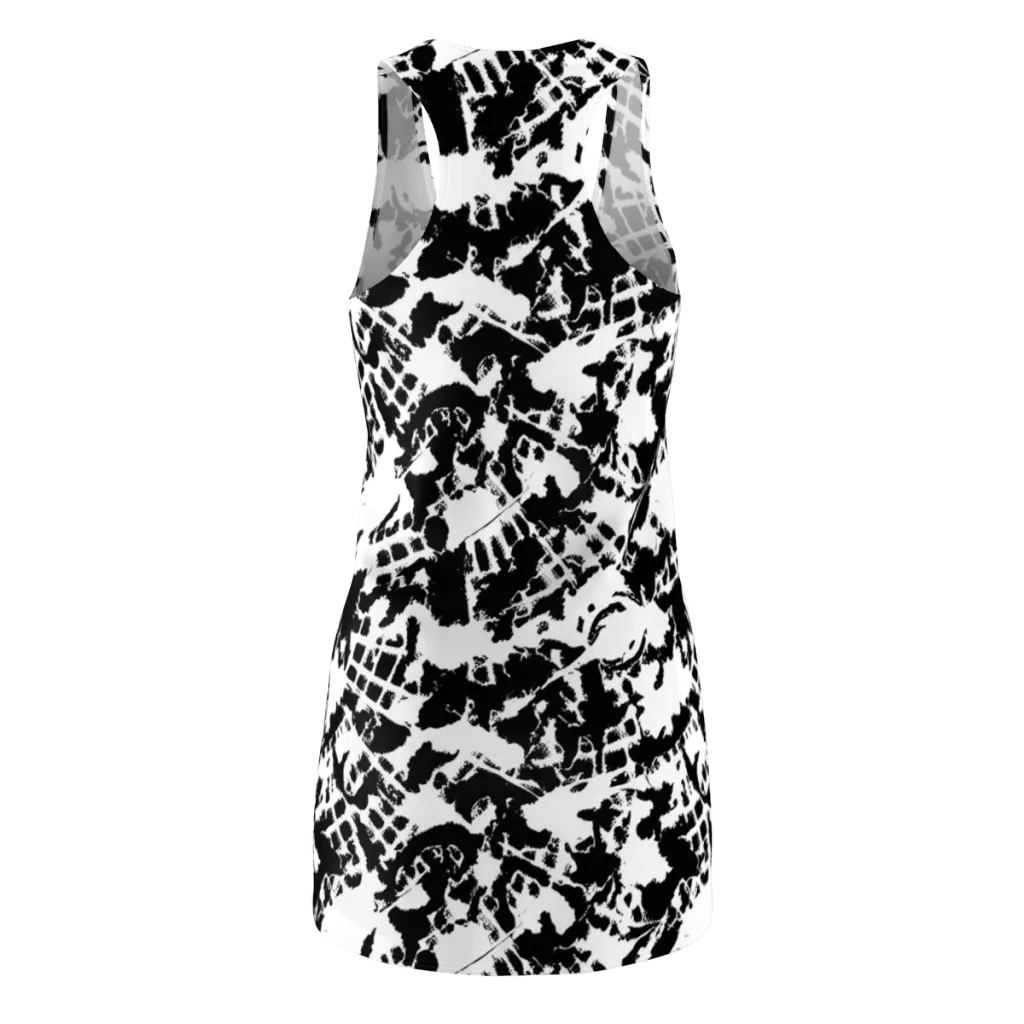 Noir Shatter on Racerback Dress — Back