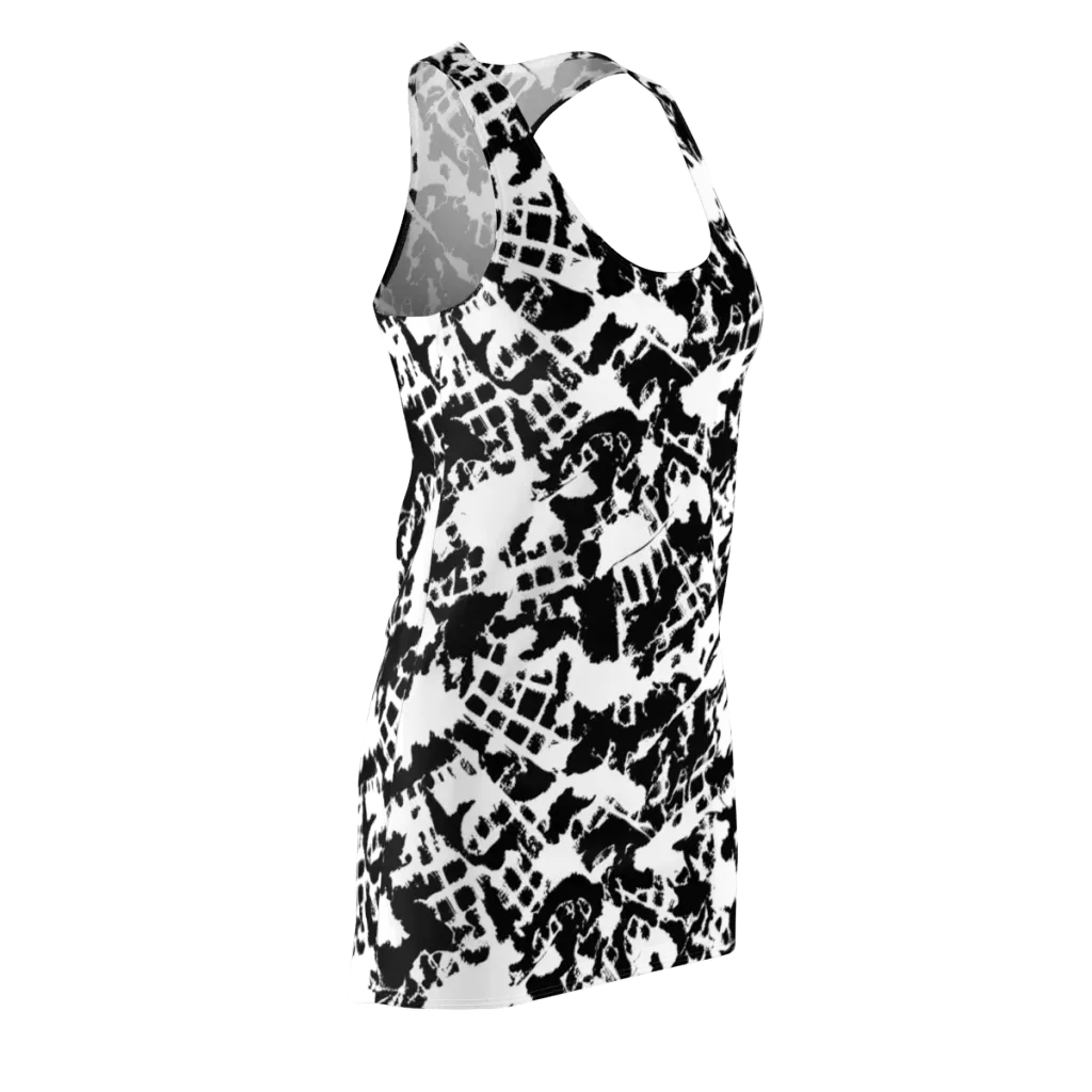 Noir Shatter on Racerback Dress — Front Side