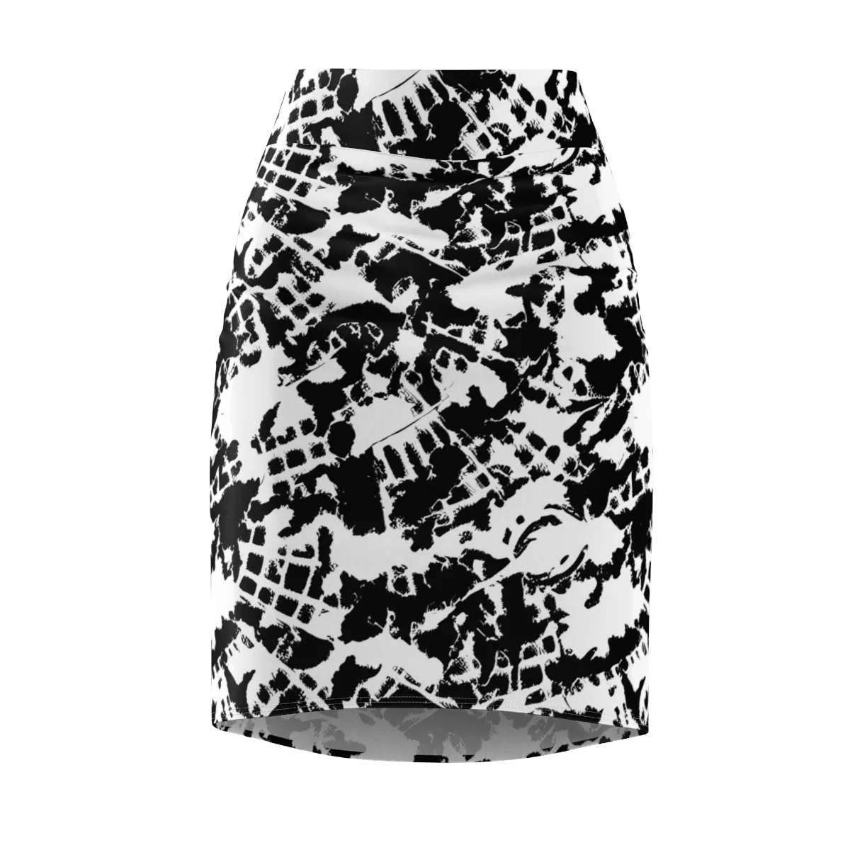 Noir Shatter on Pencil Skirt — Front