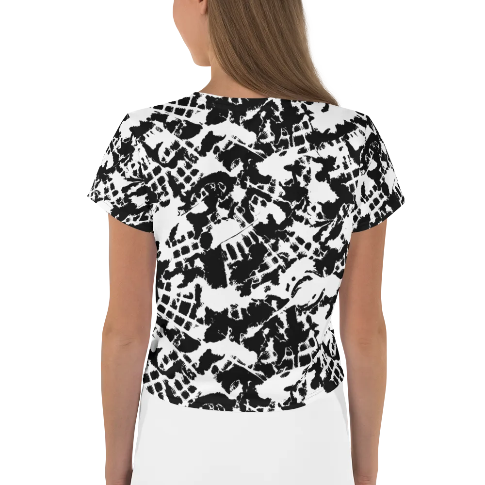 Noir Shatter on Crop Tee — Back