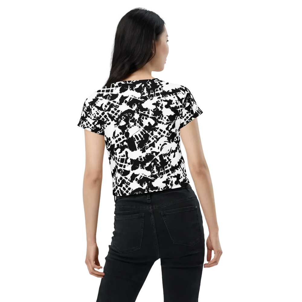 Noir Shatter on Crop Tee — Back