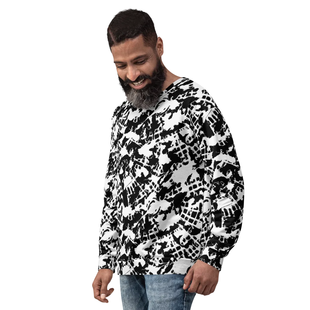 Noir Shatter on Sweatshirt — Left Front