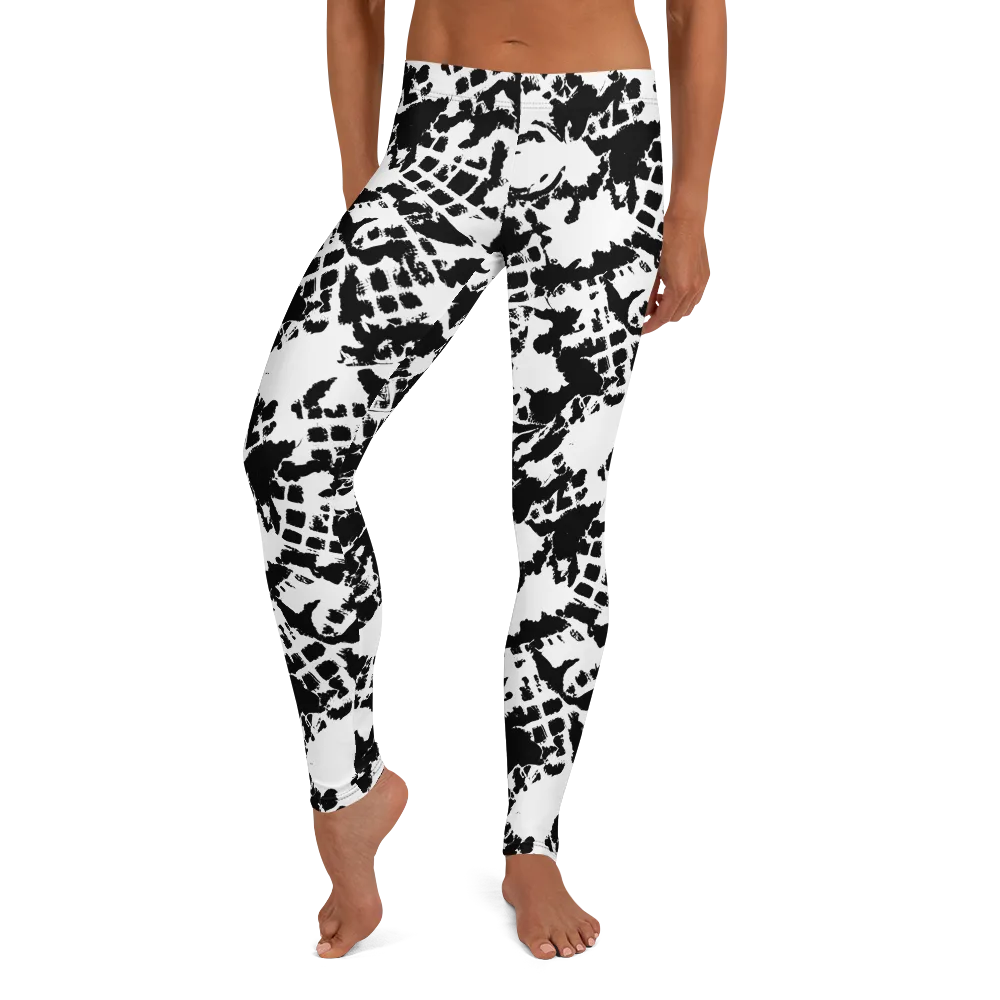 Noir Shatter on Leggings — Front