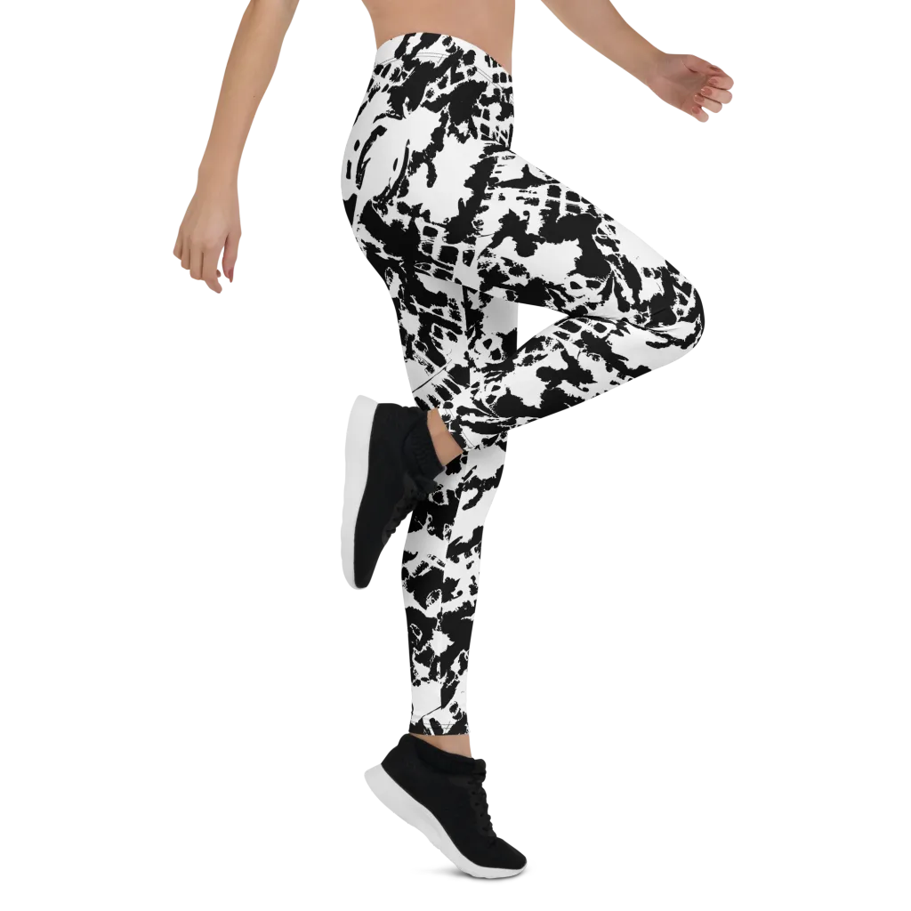 Noir Shatter on Leggings — Right