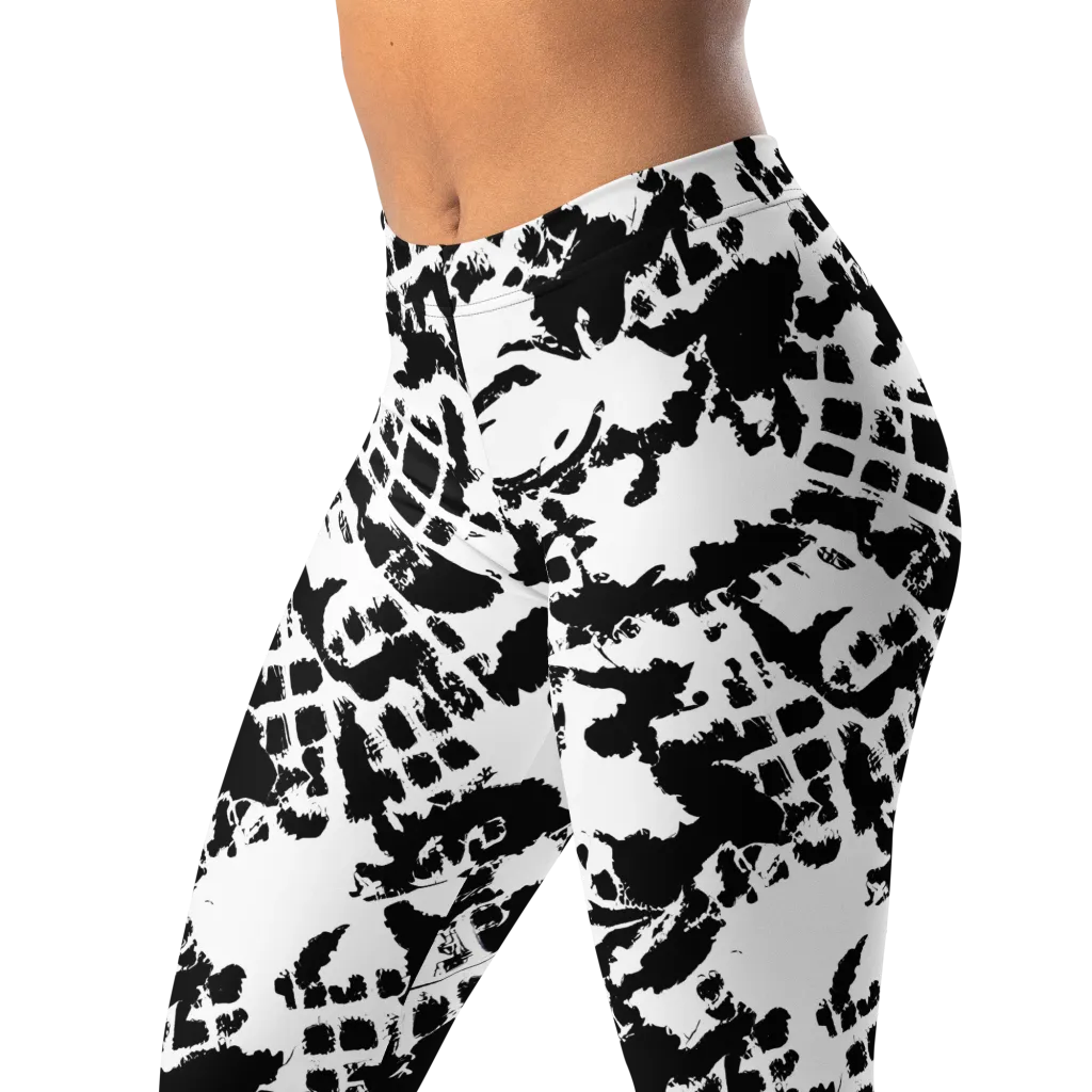 Noir Shatter on Leggings — Left Front