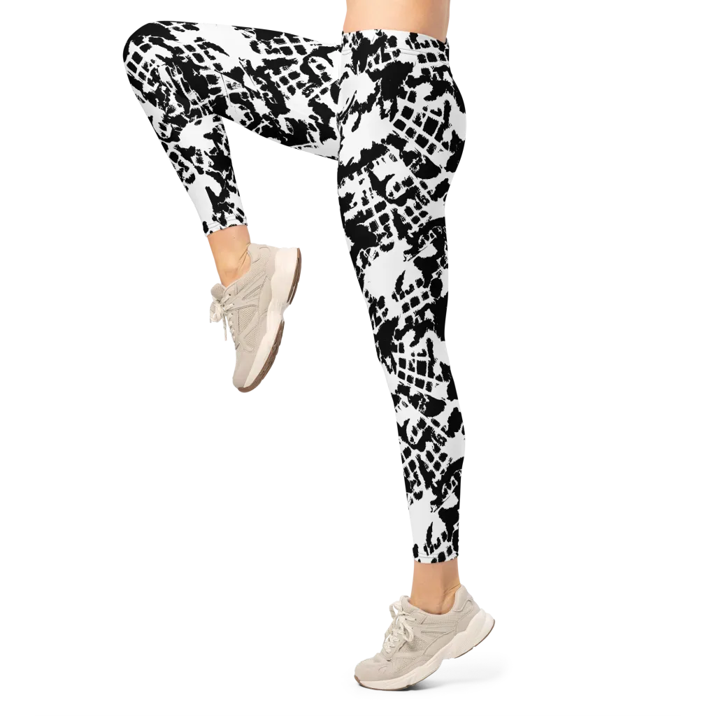 Noir Shatter on Leggings — Left