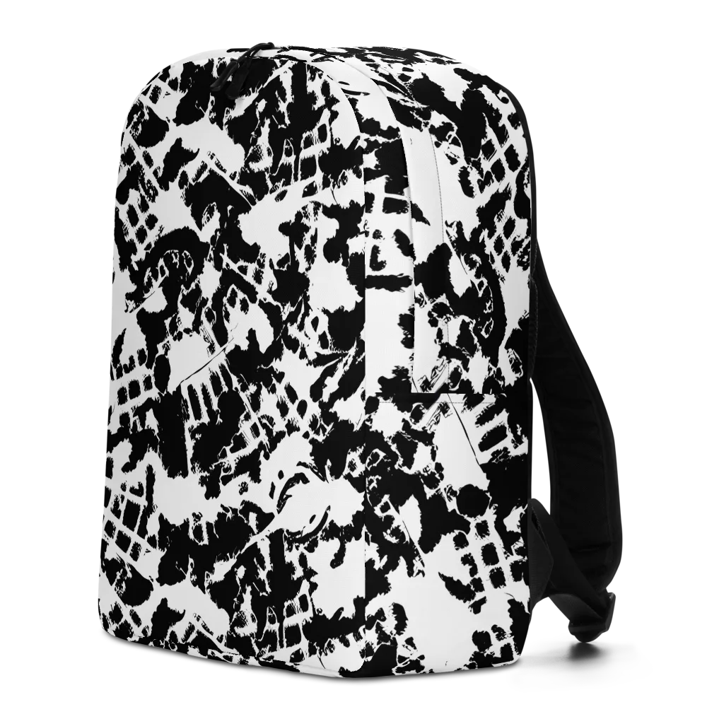 Noir Shatter on Minimalist Backpack — Left