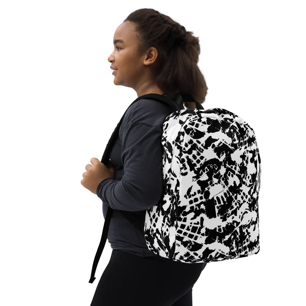 Noir Shatter on Minimalist Backpack — Right Front