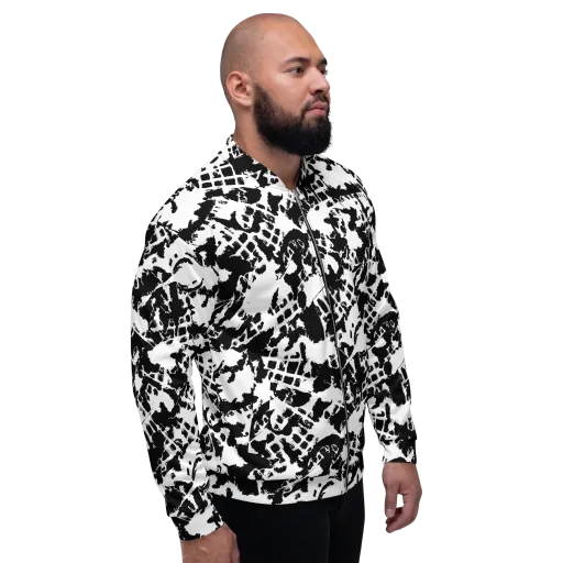 Noir Shatter on a Bomber Jacket