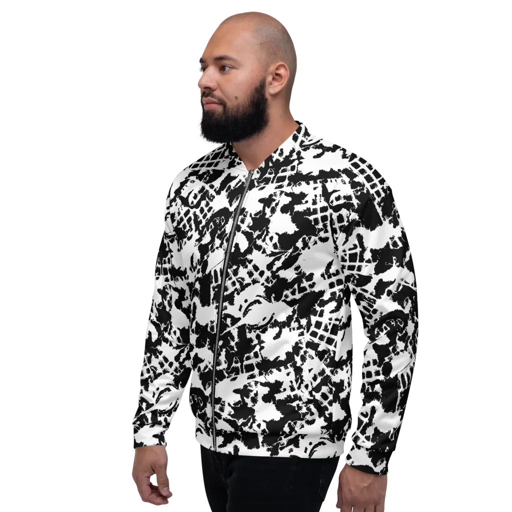 Noir Shatter on Bomber Jacket — Left
