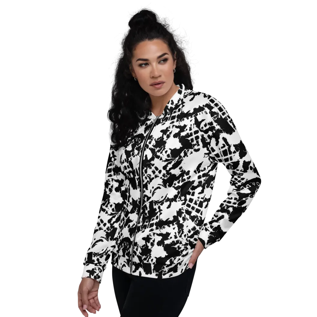 Noir Shatter on Bomber Jacket — Left