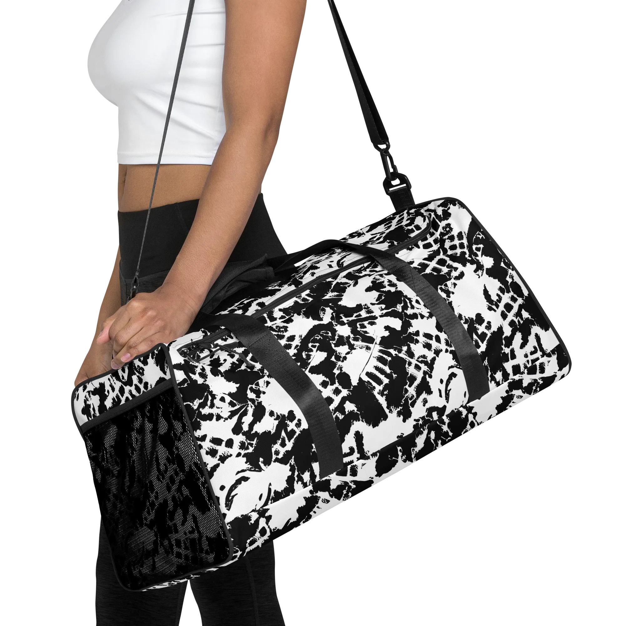 Noir Shatter on Duffle Bag — Front