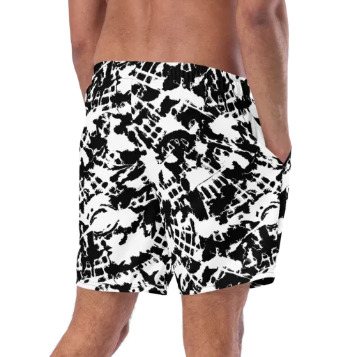 Noir Shatter on a Swim Trunks