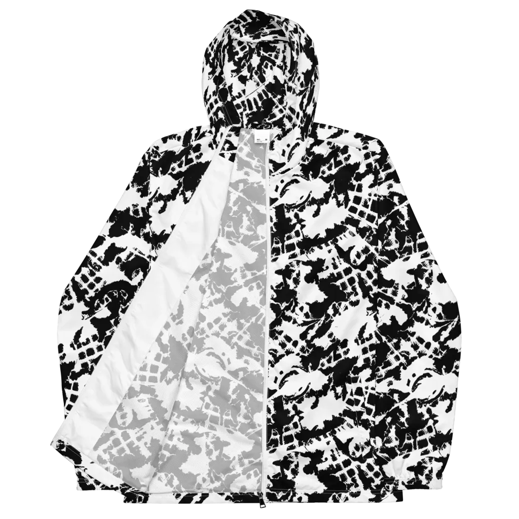 Noir Shatter on Men's Windbreaker — Front