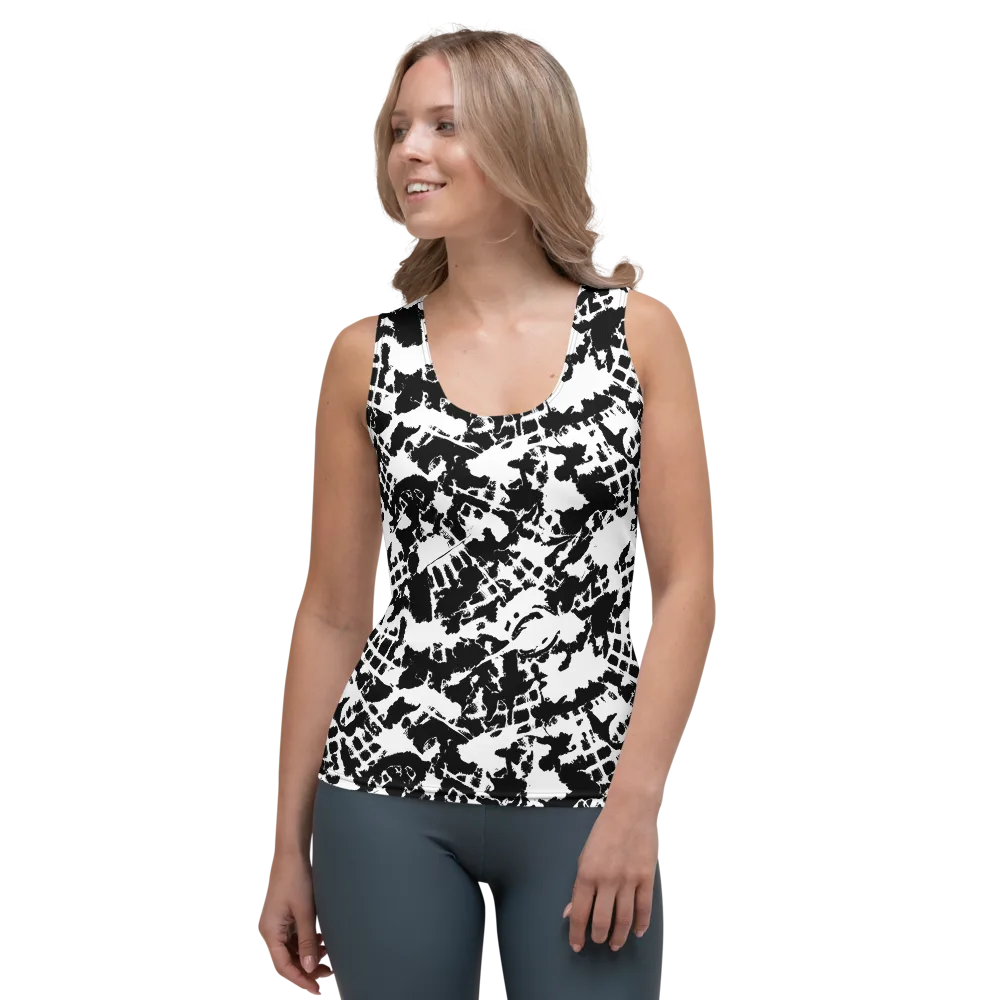 Noir Shatter on Women's Tank Top — Front