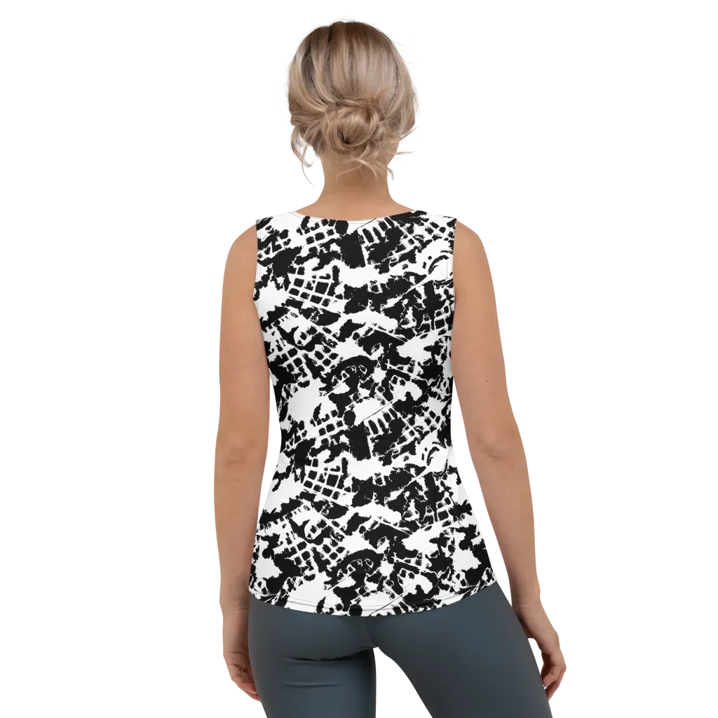Noir Shatter on Women's Tank Top — Back
