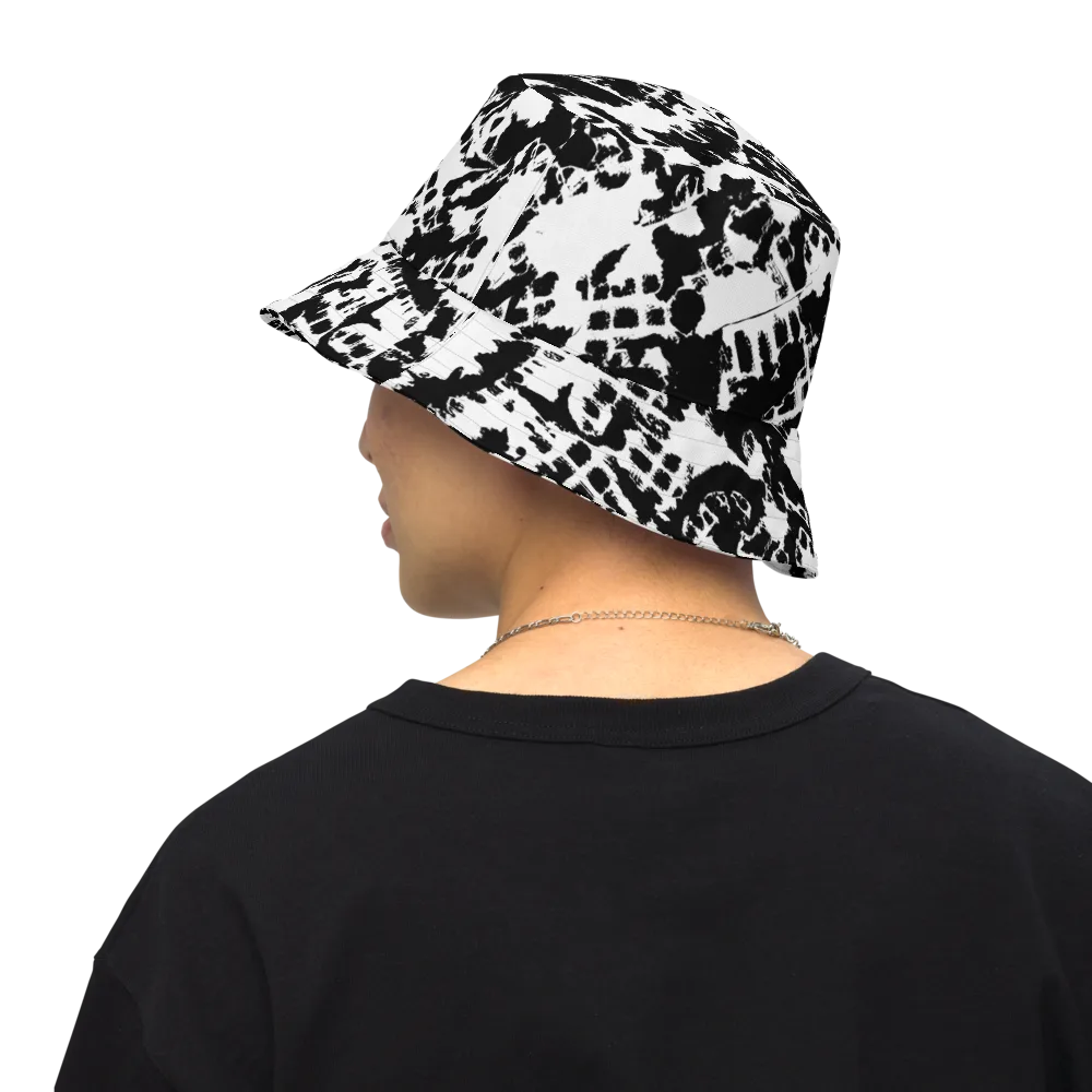 Noir Shatter on Reversible Bucket Hat — Back Inside