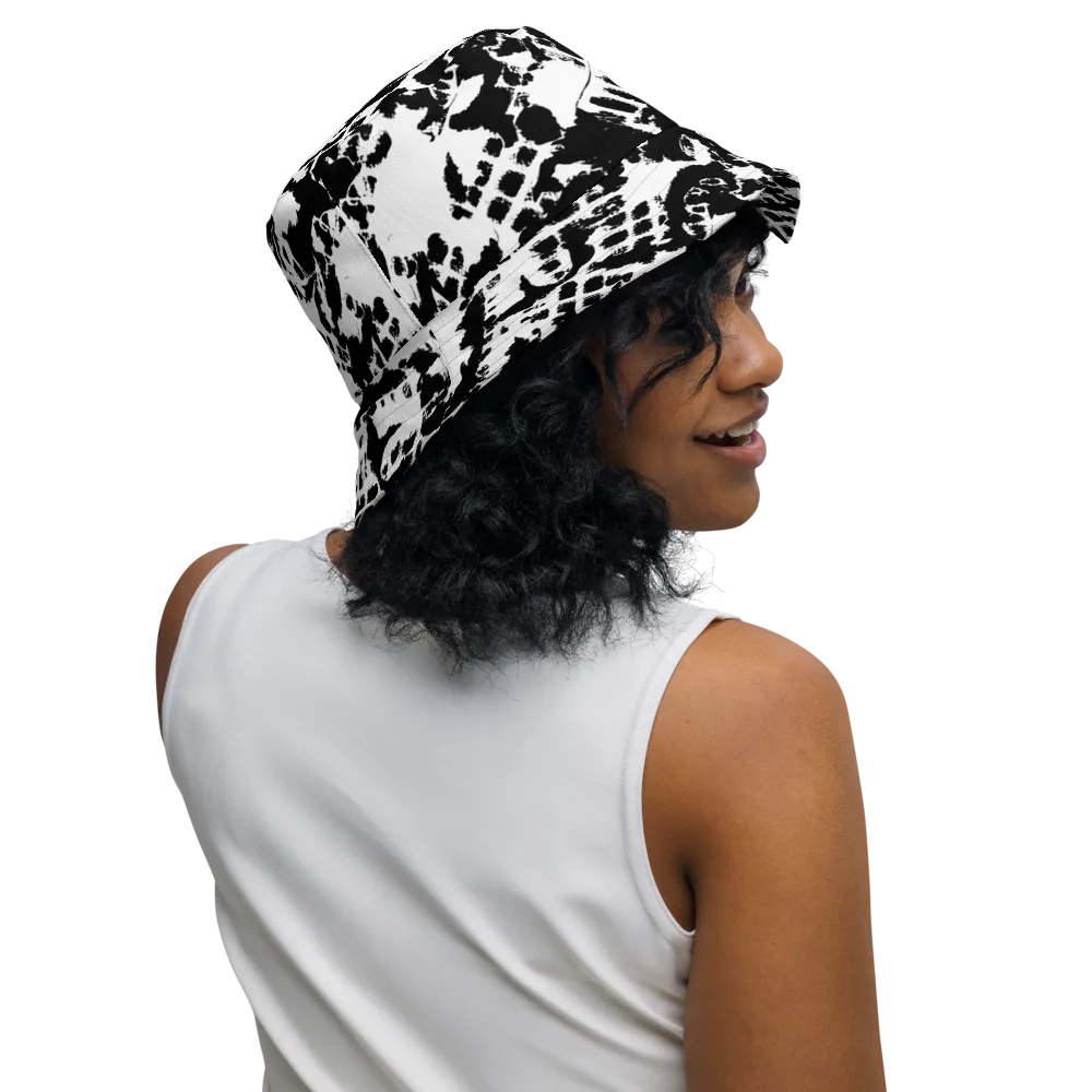 Noir Shatter on Reversible Bucket Hat — Right Outside