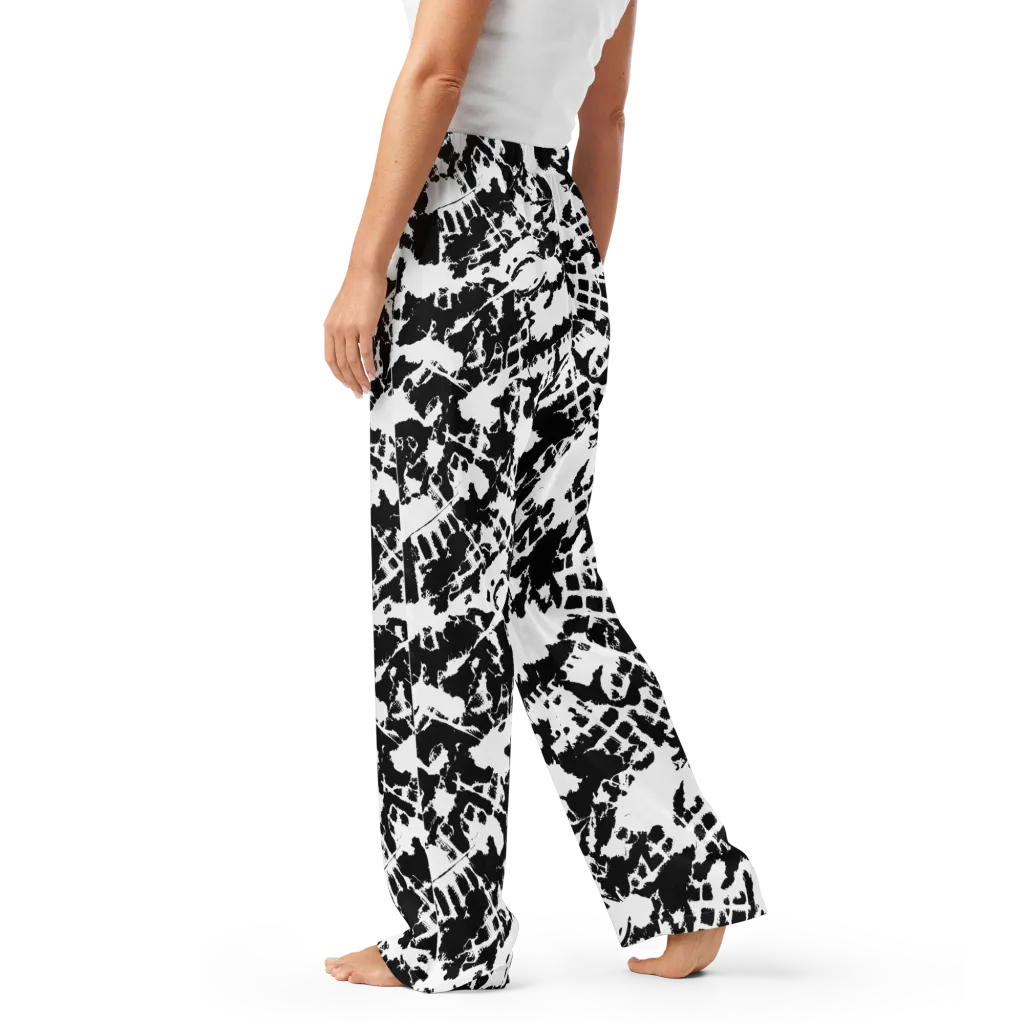 Noir Shatter on Women's Pajama Pants — Left