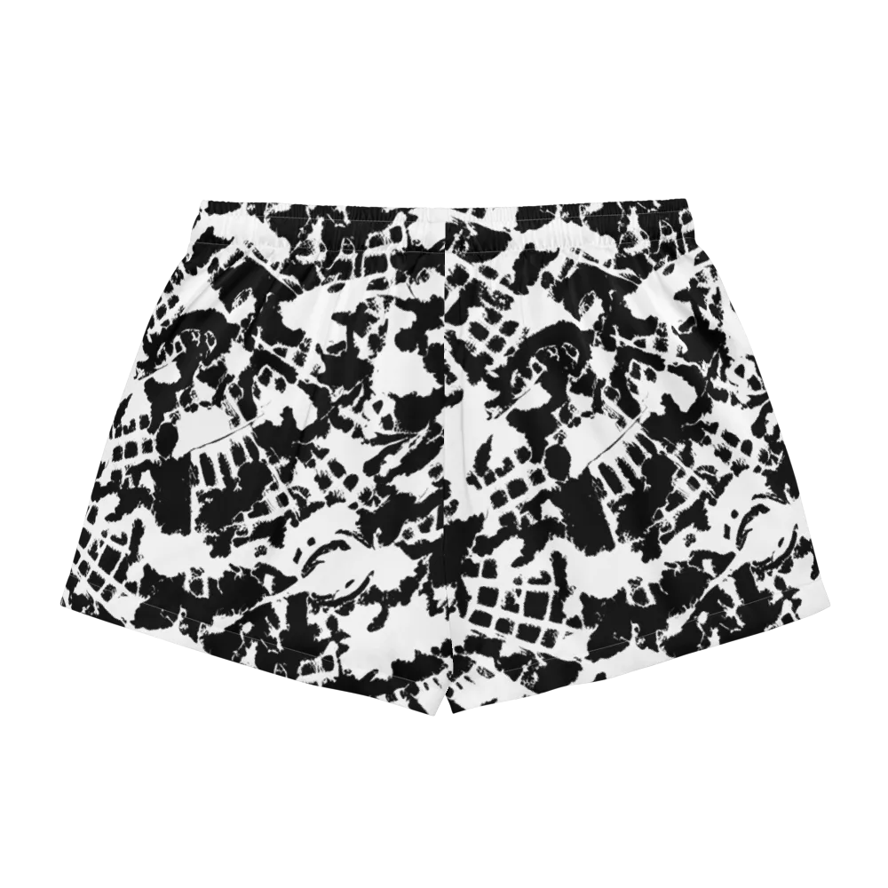 Noir Shatter on Women's Pajama Shorts — Back