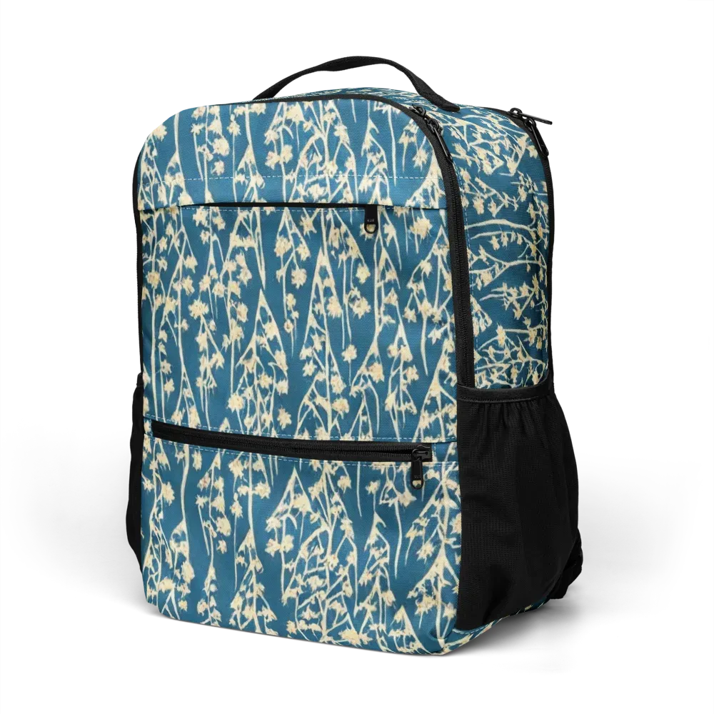 Teal Meadow on Utility Backpack — Left Front