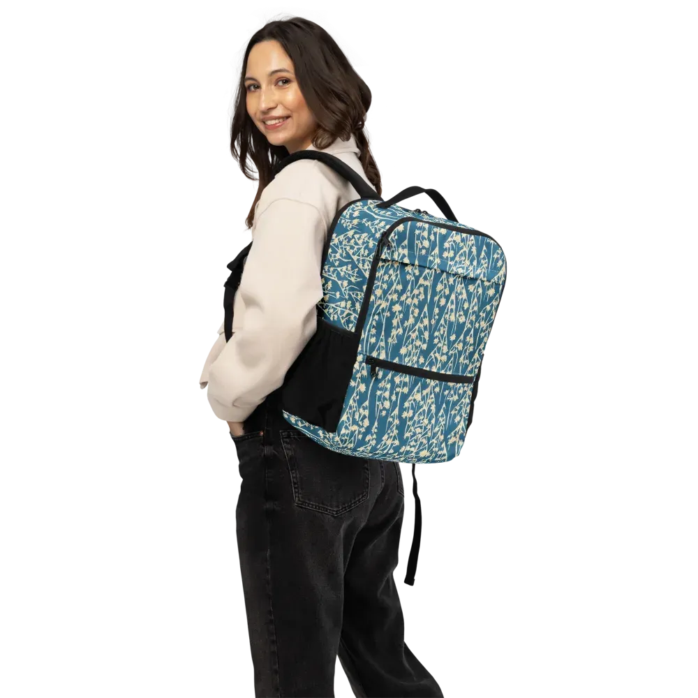 Teal Meadow on Utility Backpack — Back