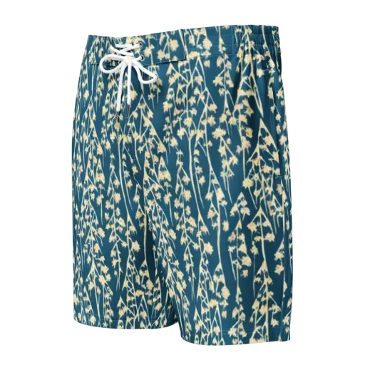 Teal Meadow on a Men's Board Shorts